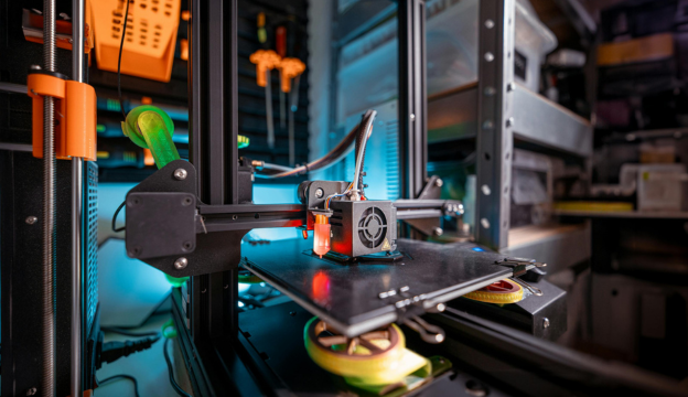 un gros plan sur une imprimante 3D FDM