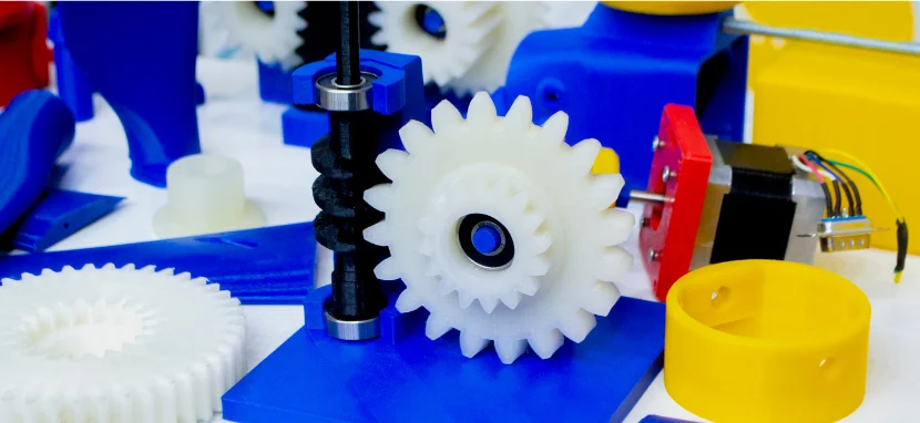 photo de mécanismes imprimés avec une imprimante 3D FDM