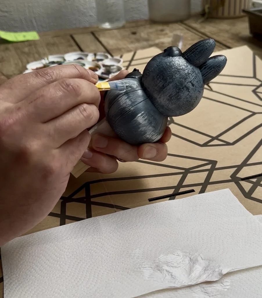 brossage à sec blanc mat