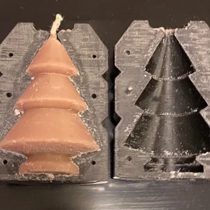 STL gratuit moule à bougie sapin de noël