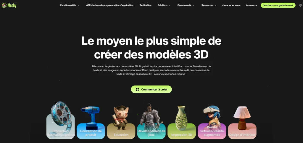 IA et modèles 3D - Meshy.ai