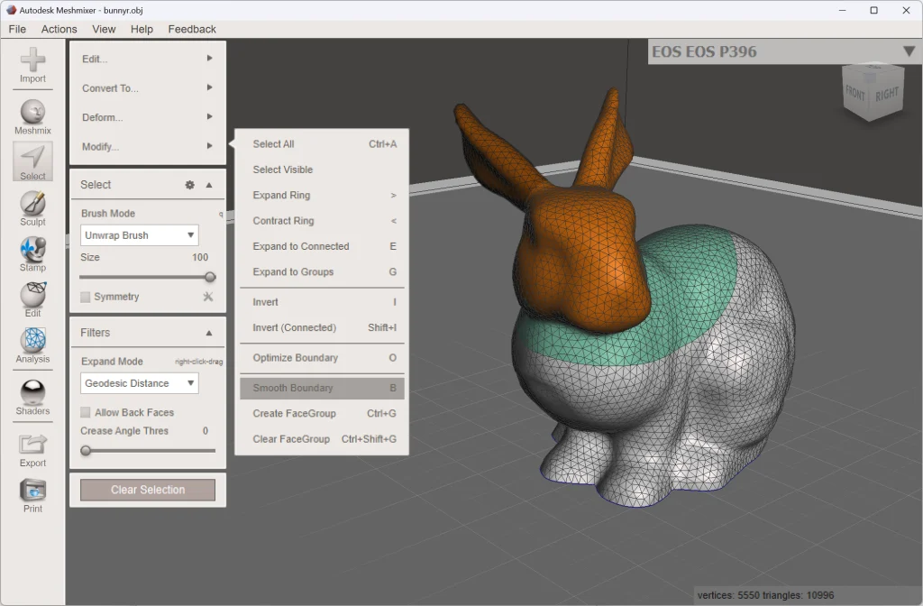 IA et modèles 3D - autodesk meshmixer