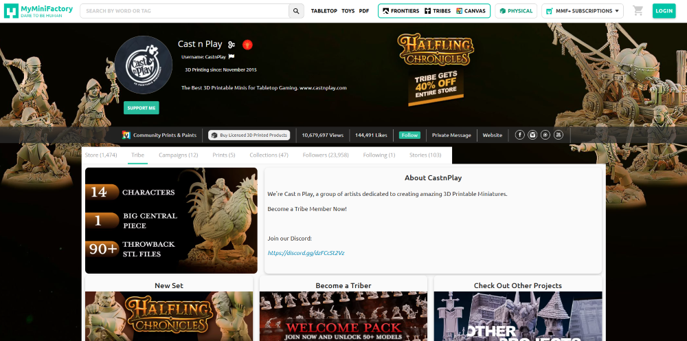 castnplay_myminifactory capture du site